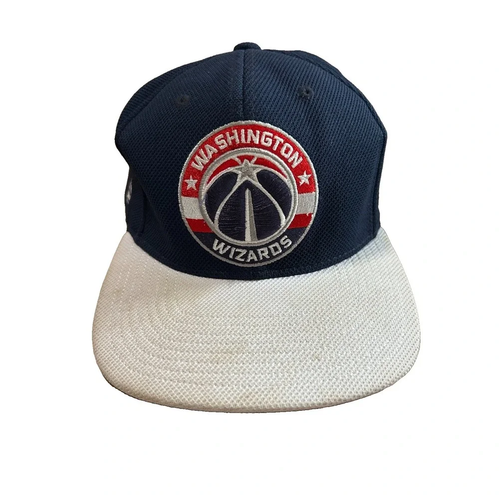 Vintage Adidas Washington Wizards NBA Snapback Cap Blue White Red Adjustable